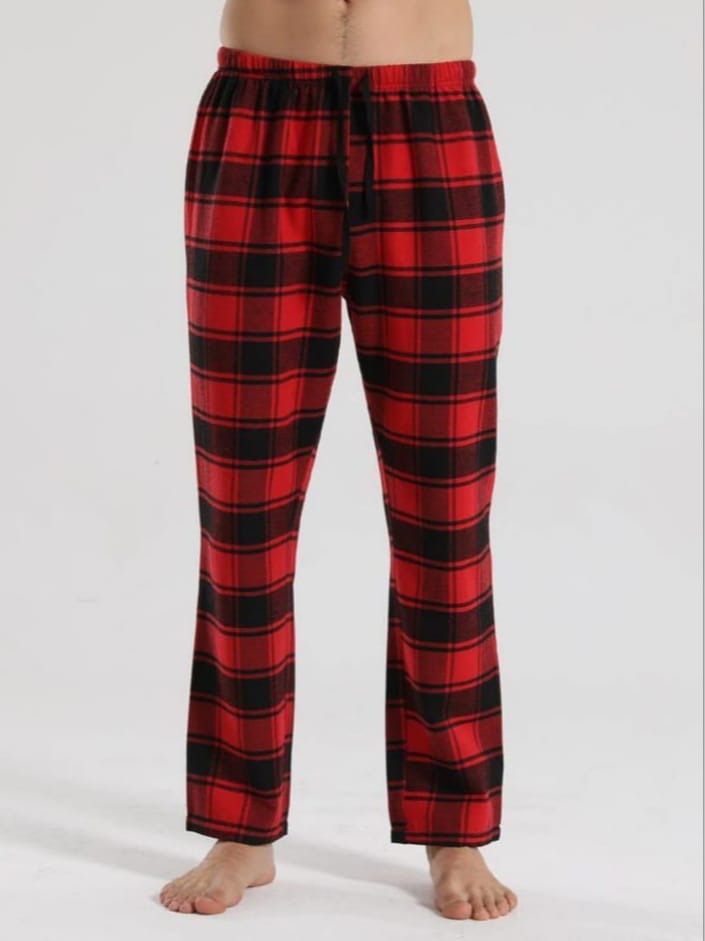 Man's Casual Plaid Home Lounge Pants